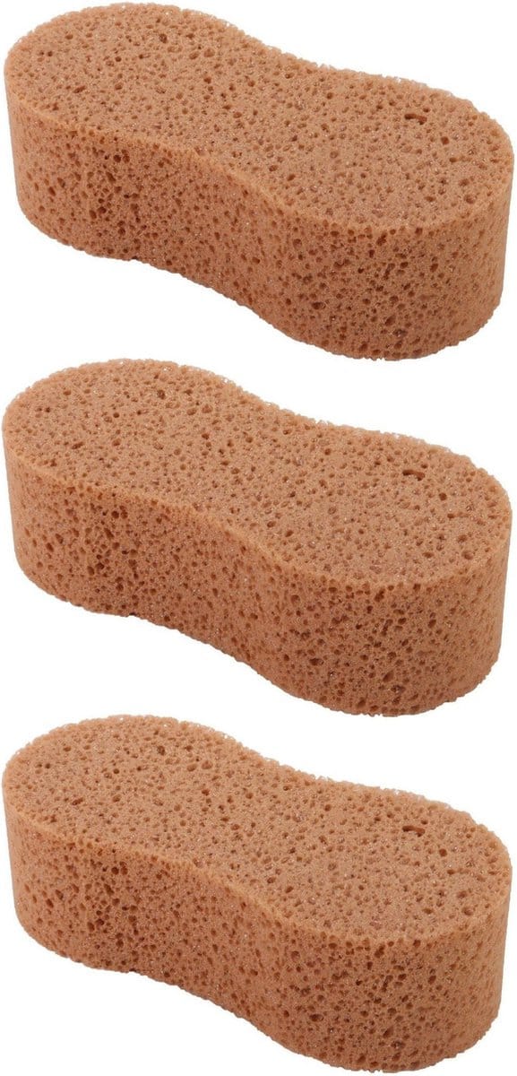 Schoonmaakspons - 3x - 20 x 9 cm - autospons - klusspons - spons - schoonmaakartikelen / auto wassen