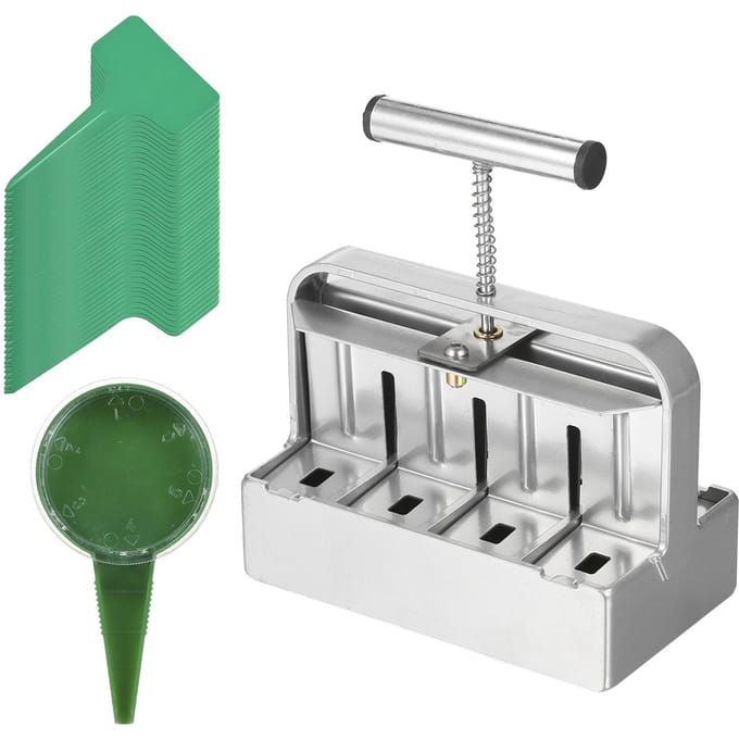 Bodemblokker Bodemblokmaker 2 inch 8-cellige bodemblokkeringstoolkit met 3 maten zaadpinnen Hole digger + seeder