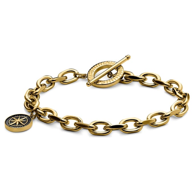 Atlas | Goudkleurige Stalen Poolster Bedelarmband