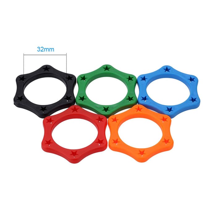 5 stuks rubberen draadloze handmicrofoon anti-rolbeschermingsring 32 mm