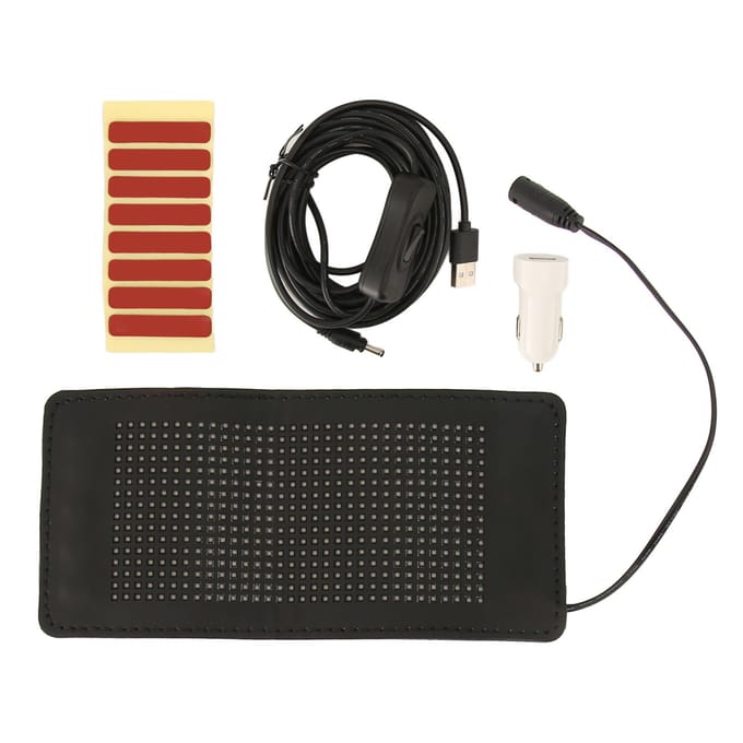 Programmeerbaar Scrollend LED Bord Bluetooth App Besturing LED Auto Bord Waterdicht Opvouwbaar USB 5V Bord black