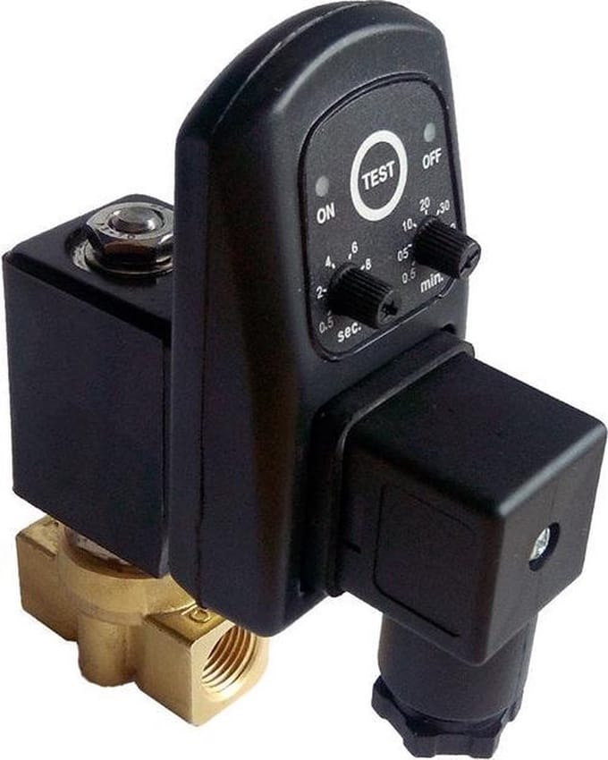 Condens Aftap 1/4'' Messing Analoog 24V DC - CD-014BA-024DC