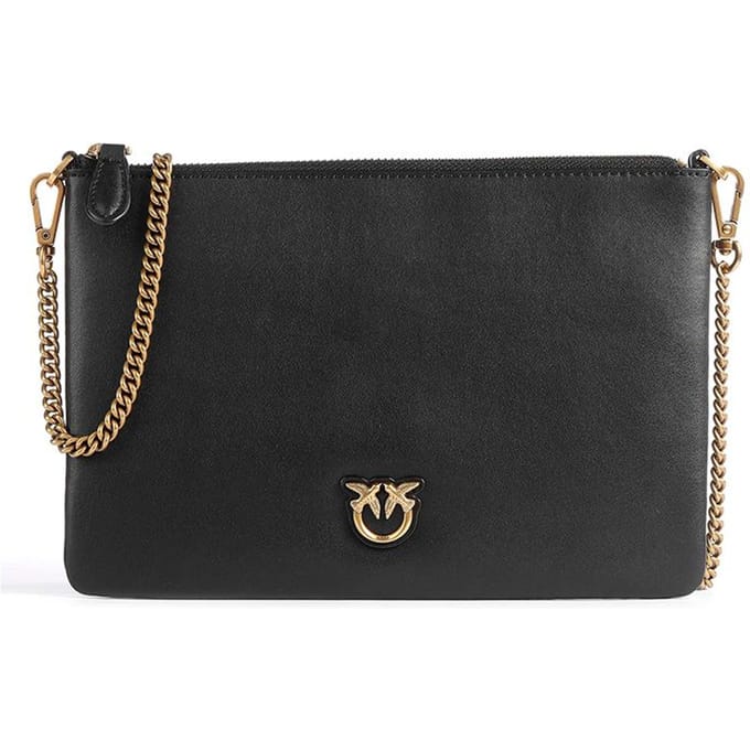 PINKO Schoudertas Flat Classic Black - Antique Gold Zwart