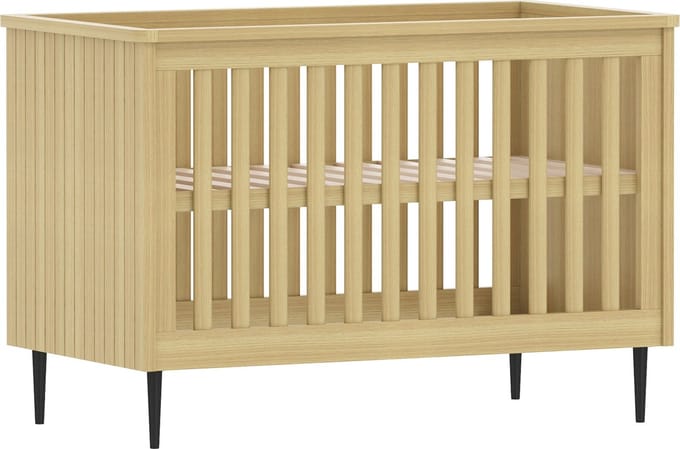 Born Lucky Babybed / Ledikant Praag verstelbare bodem 60x120 cm - Natural