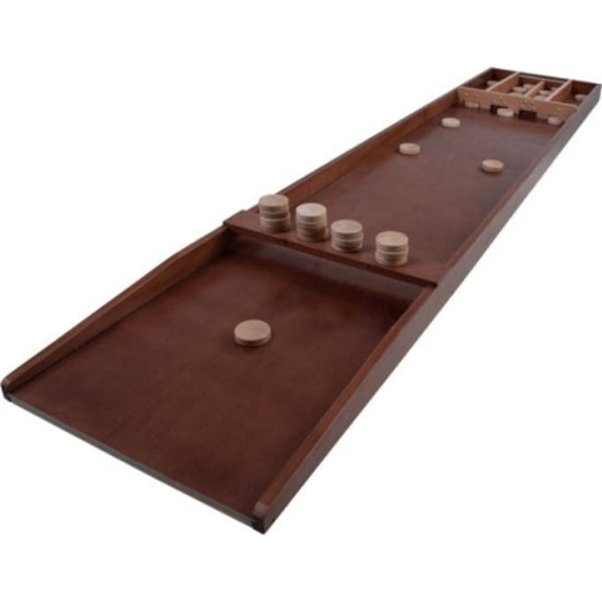 Longfield Games Longfield sjoelbak wedstrijd luxe 200x41 cm incl. stenen homas alternatief