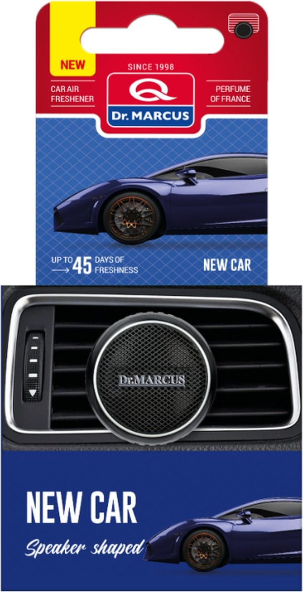 Dr. Marcus New Car Speaker Shaped Luchtverfrisser met NeutraFresh Technologie - Autogeurtje voor in de auto - 45 dagen Geurverspreiding