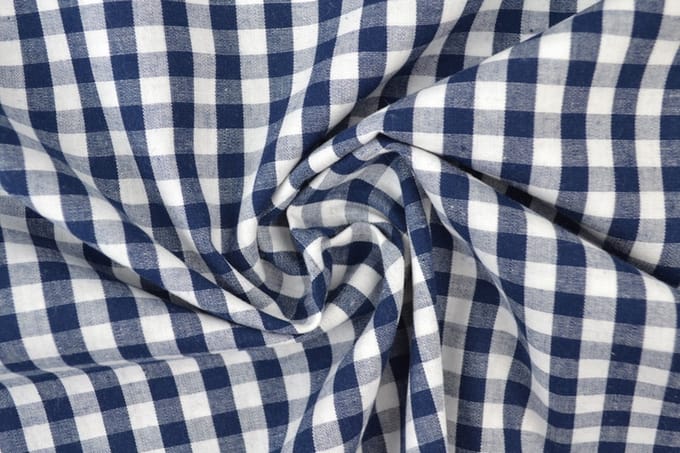 Ruitjesstof - Marineblauw 6,5mm ruit - 1 meter - Per meter - 150cm breed