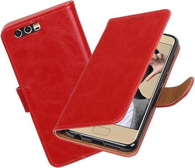 BestCases.nl Huawei Honor 9 Pull-Up booktype hoesje Rood