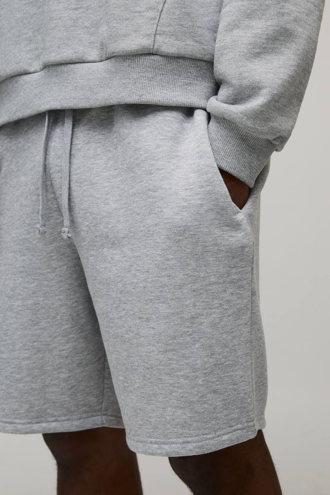 Essential Relaxed Fit Short | Grey Marl | Size Large