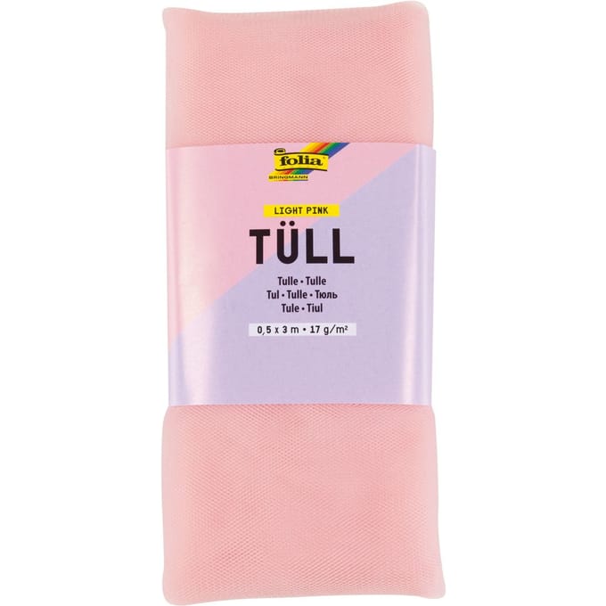Tule stof, 3 m - Roze