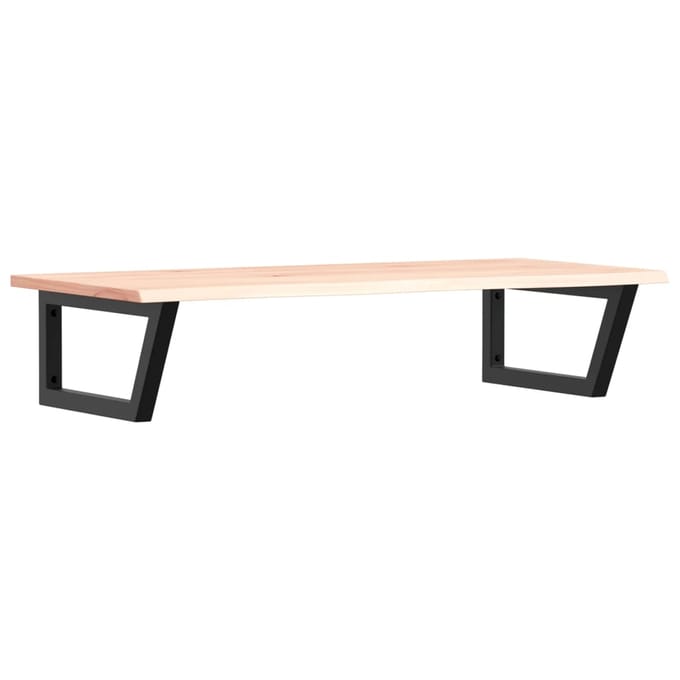 vidaXL - Badkamer - wandschap - staal - en - massief - eikenhout