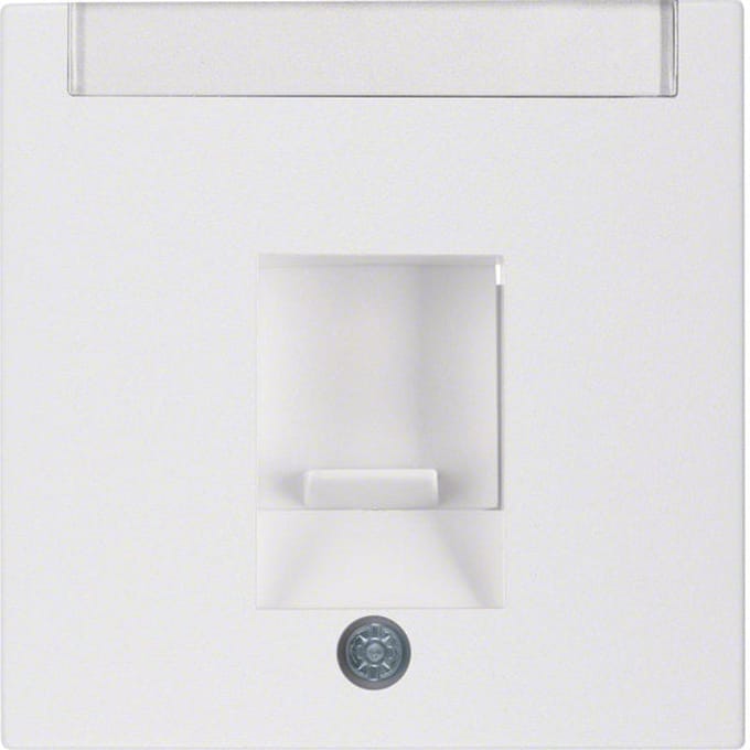 Berker Centre plate with dust protection polar white