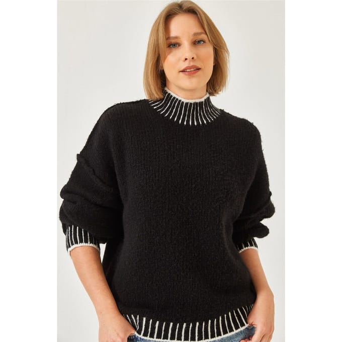Patroon Turtleneck Losse Fit Trui