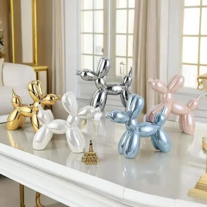 Creatieve Ballonhond Abstract Keramisch Ornament Sculptuur Figurine Beeldje Huis Kantoor Decoratie Cadeau 10.5*10.5cm