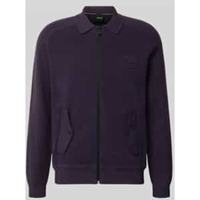 Relaxed fit gebreid jack van viscosemix, model 'HOLE'
