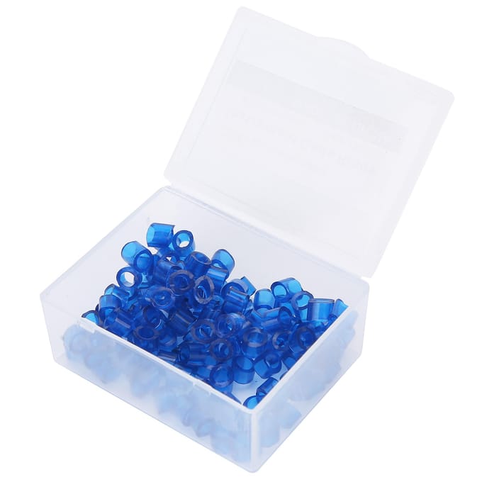 100 stuks Tandheelkundige Code Ringen Orthodontische Siliconen Tandheelkundige Kleurcode Ringen Accessoire BenodigdhedenBlauw wit