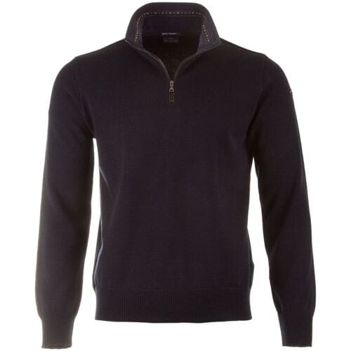 Paul & Shark Trui Wool Half Zip Classic Shark Trim Navy / male