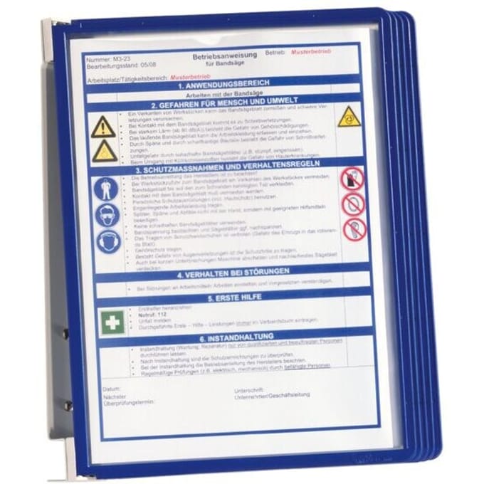 VARIO® WALL 5 wandhouder-set incl. displaysystemen, blauw