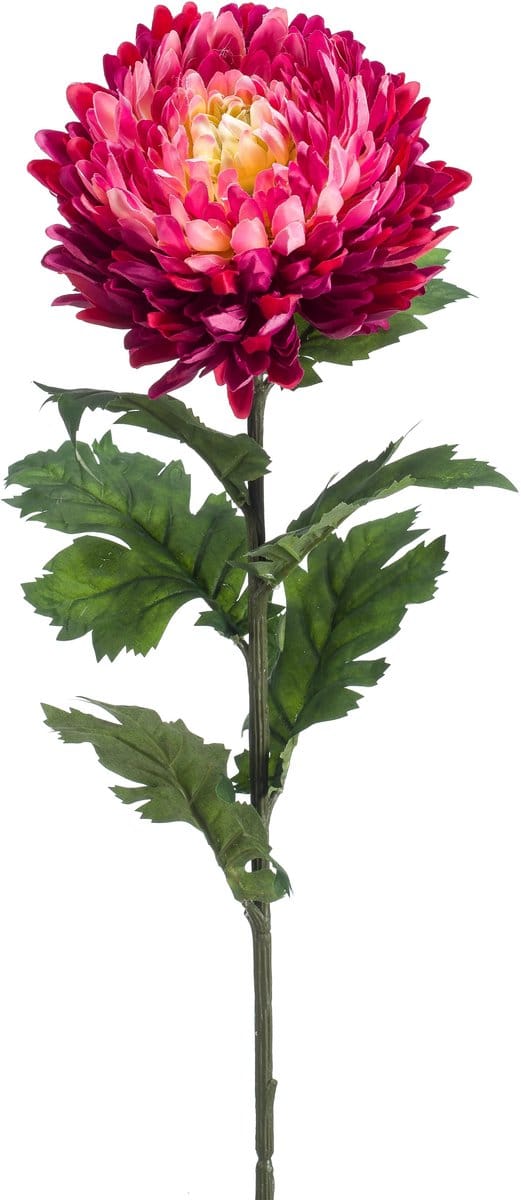 Emerald - Kunstbloem Chrysant 75cm fuchsia - Kunstplant voor binnen
