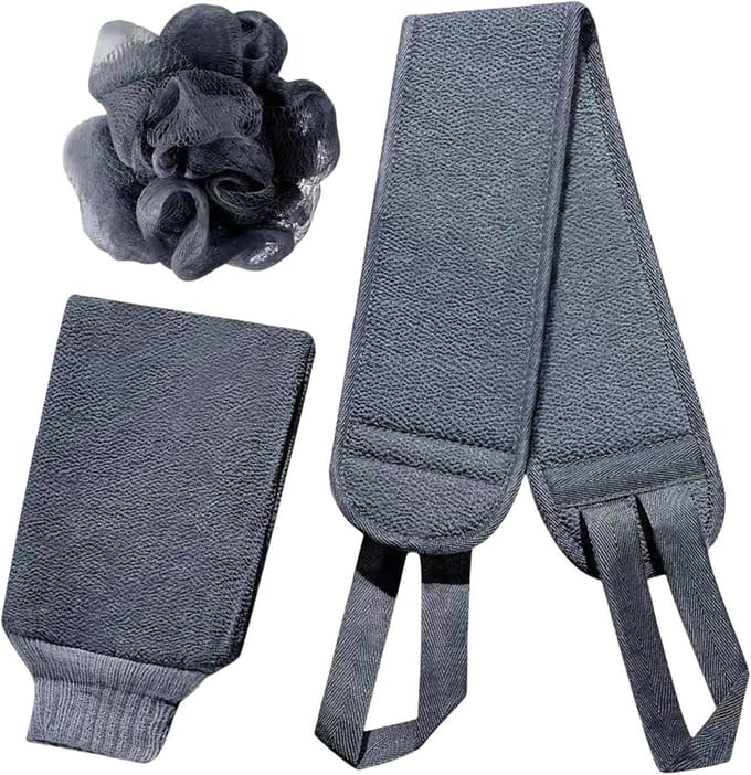 Douche Set - Badaccessoires Set - Volledige Lichaamsreiniging - Dubbelzijdig Ontwerp - 135 Gram