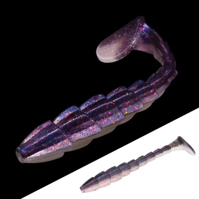 PikeAttack-RibRush-Shad-Softbait-11.5cm-Paars