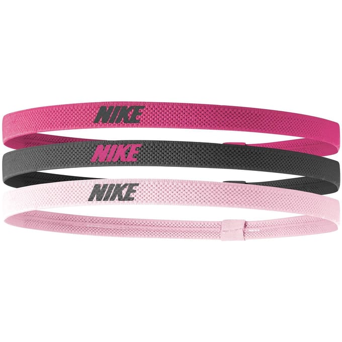 Nike 2,0 2024 Elastische Hoofdband (Verpakking van 3) (Vonk/grijs/roze glans)