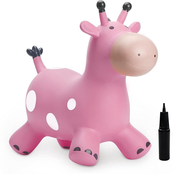 Opblaasbaar Dierenspringfiguren voor Kinderen Stuiter Speelgoed Giraf