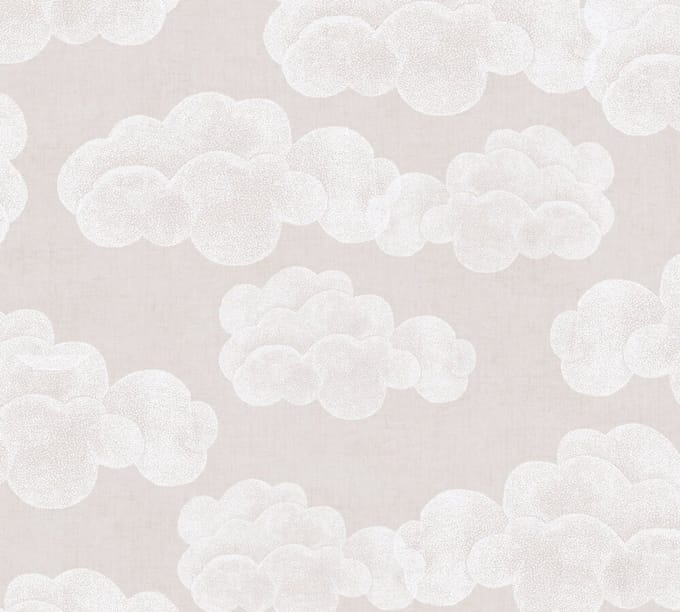 WOLKEN BEHANG | Kinderkamer - Beige Bruin Wit - A.S. Création Lilly & Luis
