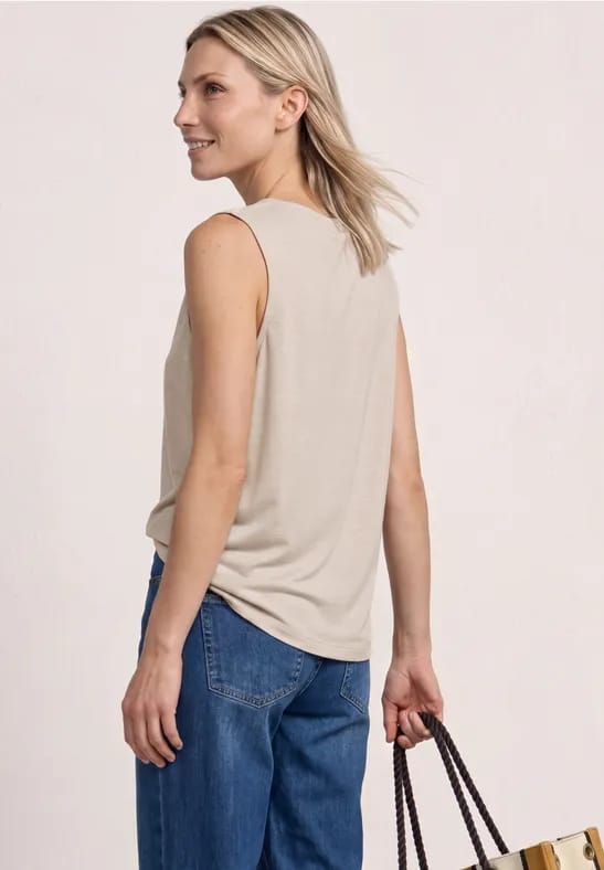 Silk-Look top met watervalhalslijn