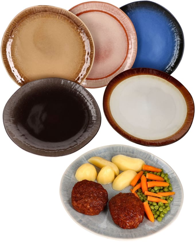 Set van 6 dinerborden 27cm Aarde - 24301910