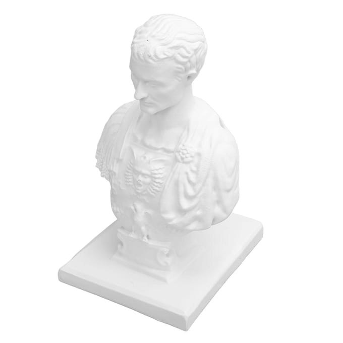Buste Standbeeld Penhouder Multifunctioneel Hars Grappig Sculptuur Potloodhouder voor Kantoor Thuis white
