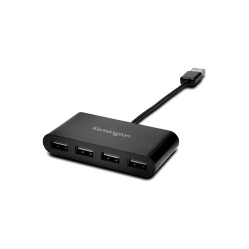 Kensington USB 2.0 Hub met 4 Poorten - USB Splitter - Zwart