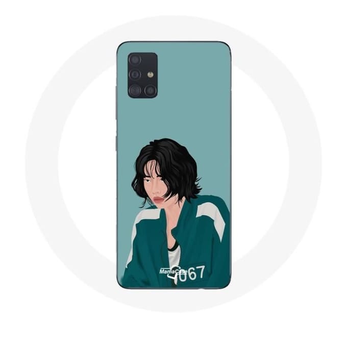 Coque pour samsung galaxy A71 Squid Game Kang Sae Byeok Fanart dessin de visage