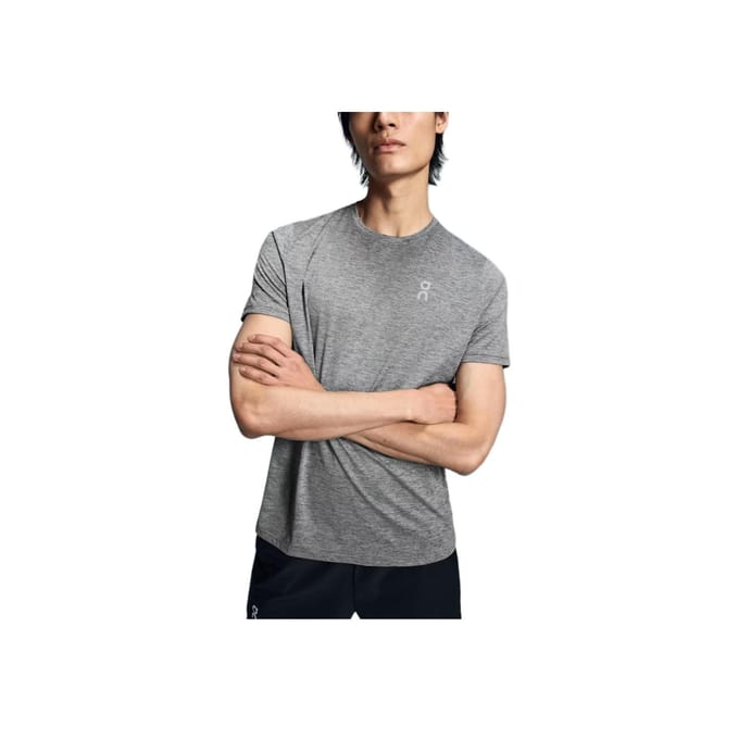 Ronde Hals Pullover Korte Mouw T-shirt Heren Tops Grijs 1ME10431732 L gray