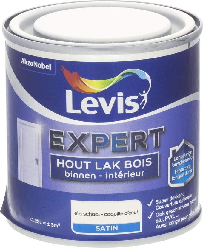 Levis - Expert Hout Lak Binnen Satin - Eierschaal - 0,25 L