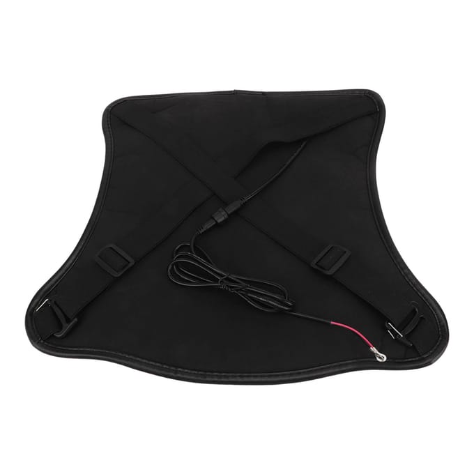 DC 12V Motorfiets Verwarmde Stoelhoes Verstelbaar Waterdicht Comfortabel Vlamvertragend Universeel voor black