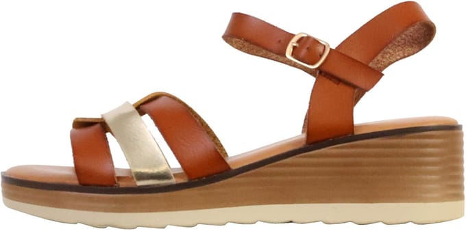 LBS-sandalen met sleehak en riempje