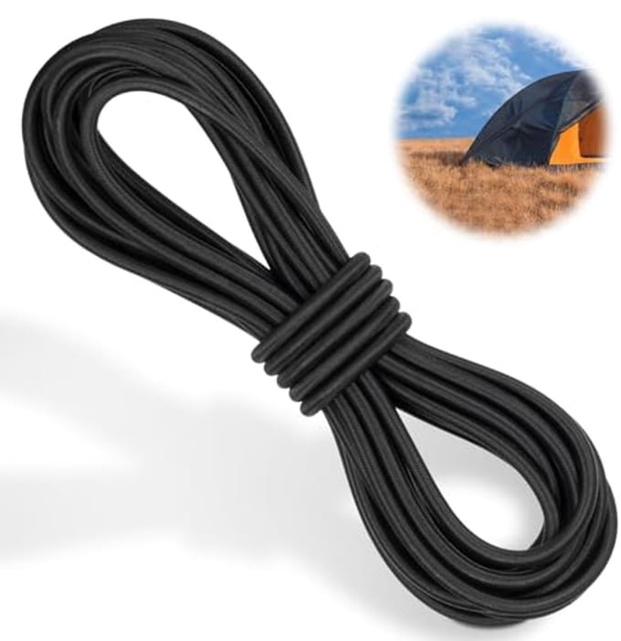 Elastisch Rubberen Touw 6 mm - 20 m Veelzijdig Spankoord voor Doe-Het-Zelf