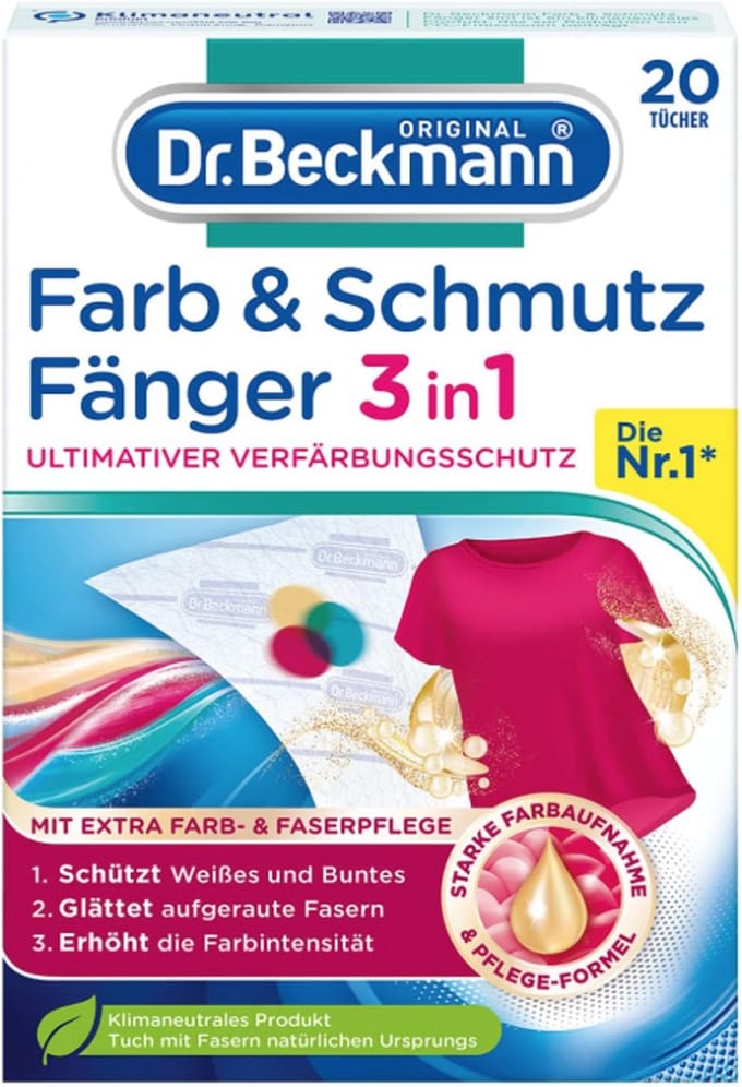 Dr. Beckmann - Chusteczki Przeciw Farbowaniu - 20stuks - Kleur Bescherming