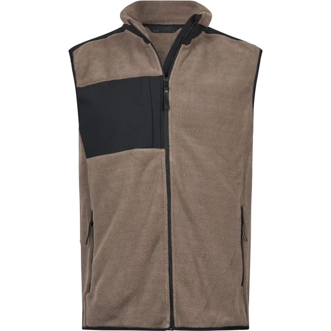 Tee Jays - Mountain Fleece Bodywarmer - Clay/Black maat L