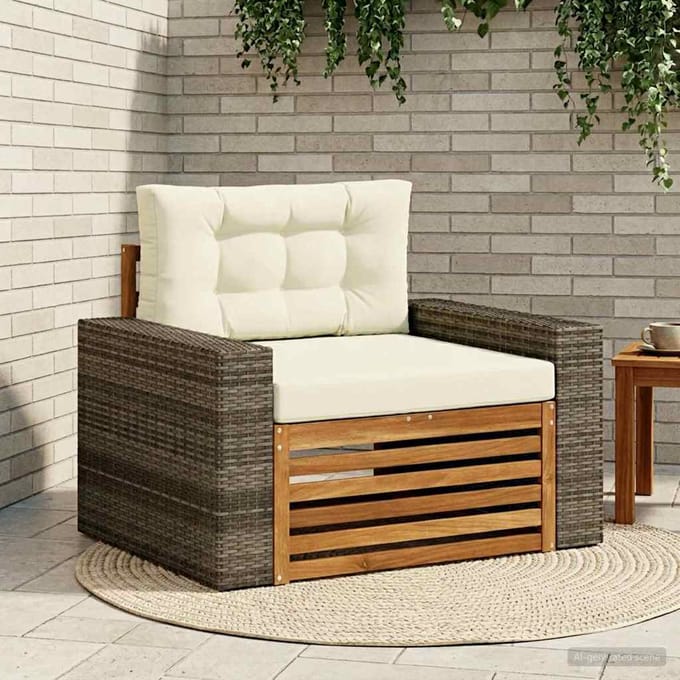 vidaXL - Buiten - Midden - Sofa - Naturel