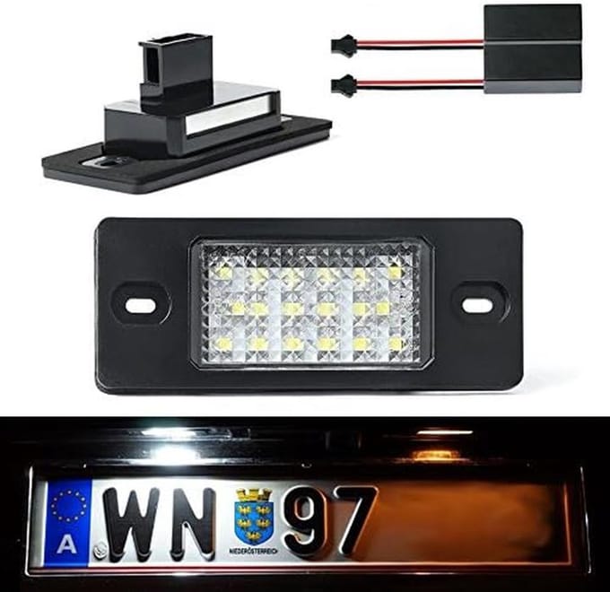Universele E-keur LED Kentekenverlichting Wit - Canbus Pro