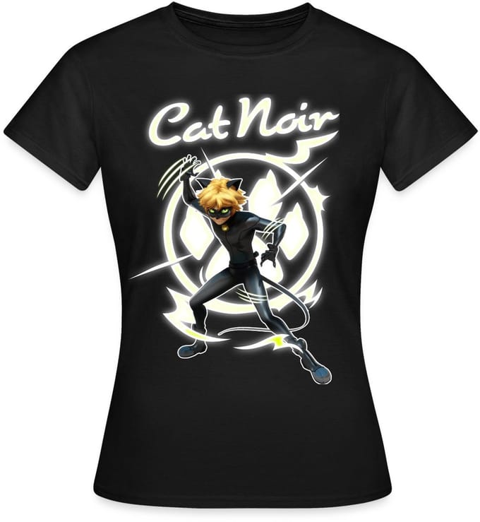 Miraculous Cat Noir Adrien Superheld T-Shirt Dames