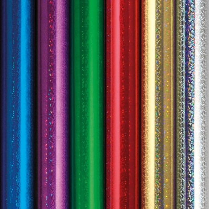 Kerst cadeaufolie holografie 200 x 70 cm, assorti