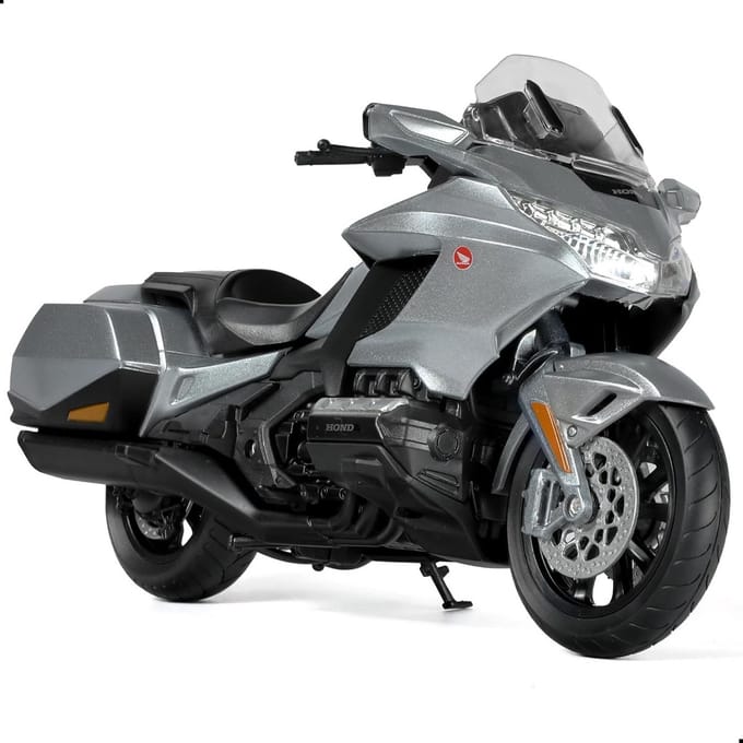 Gedetailleerd Schaalmodel Motorfiets 1:12 - Diecast Toermotor Speelgoedcadeau Grijs