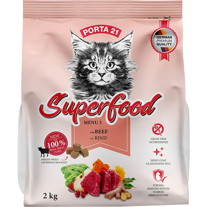 Porta 21 Superfood Menu 3 met Rund Kattenvoer - 2 kg