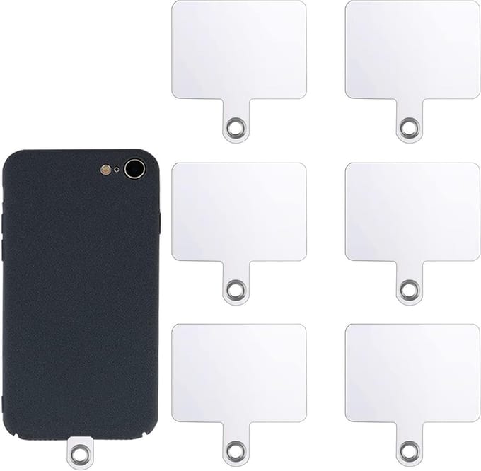 6 Stuks Transparante Telefoon Tether Tabs, Multifunctionele Telefoon Lanyard en Crossbody Strap voor de Meeste Smartphones