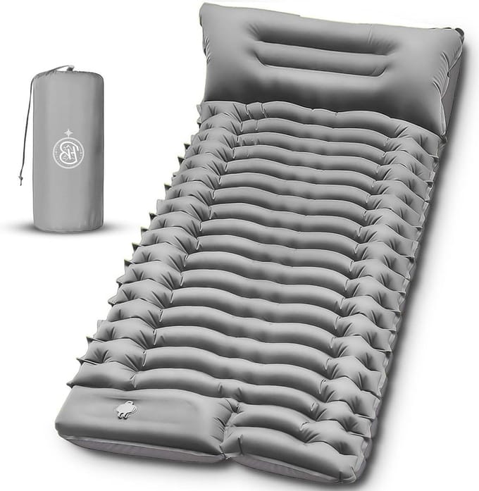 Zelfopblazende Slaapmat - Kampeer Matras - Comfortabel Slapen - Ingebouwde Voetpomp - Extra Groot - Groen