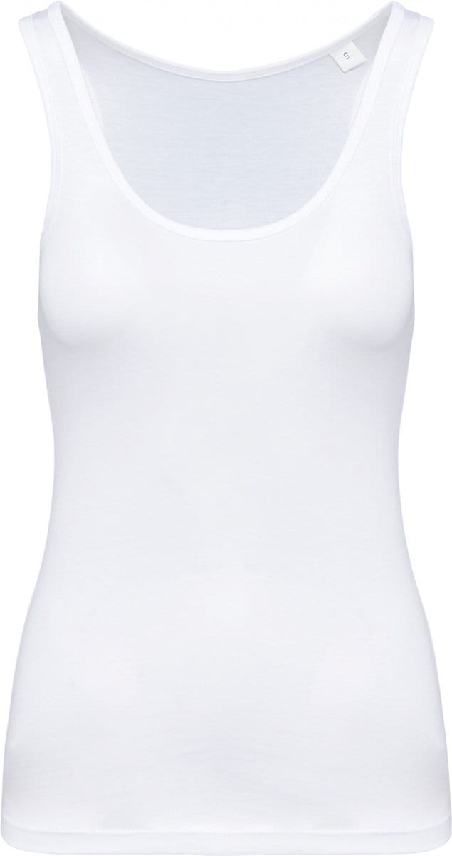 Tank Top Dames S Kariban Mouwloos White 100% Katoen