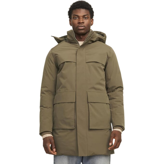 Jack And Jones Parka voor heren met een relaxte pasvorm (Zeeschildpad)